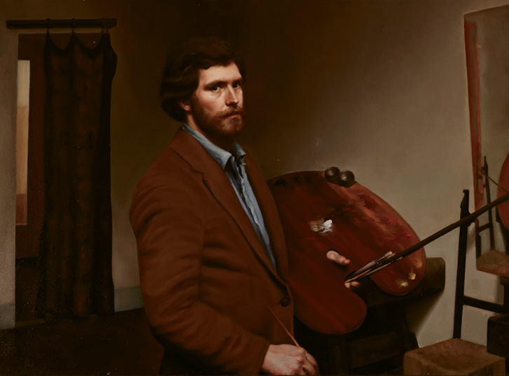 Self Portrait by Ben Long (oil on linen, undated)