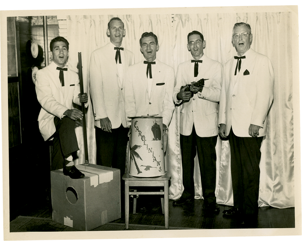 The musical quintet The Carolinians, with Leonard LaBrasca at left