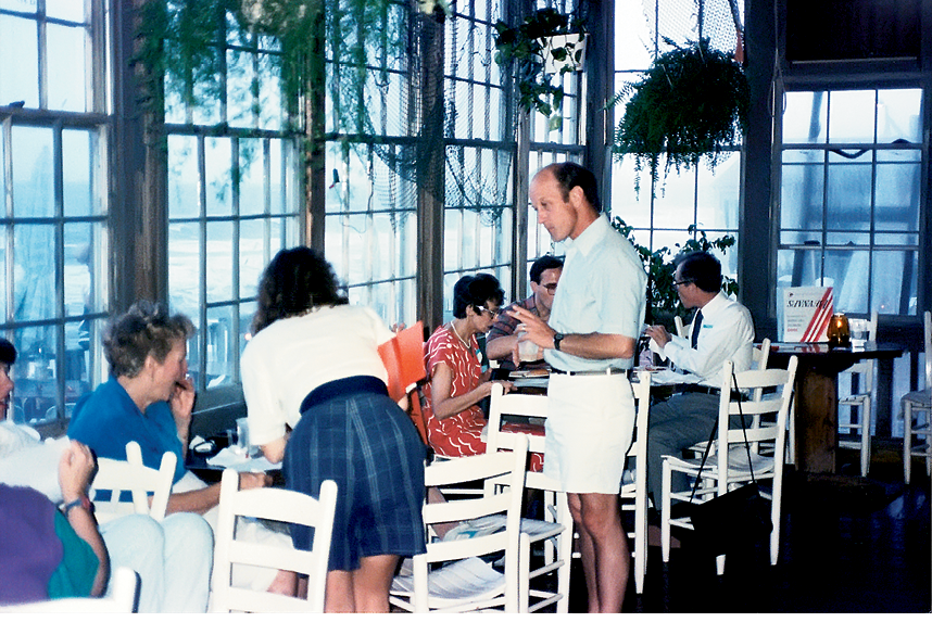 Dining in the mid-1980s, before Hurricane Hugo claimed the “Restaurant Above the Surf” for the sea