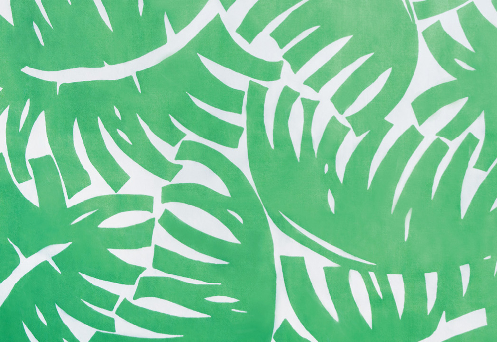 “Fronds” cotton fabric by Bahama Hand Prints, $30 per yard at Eclectic