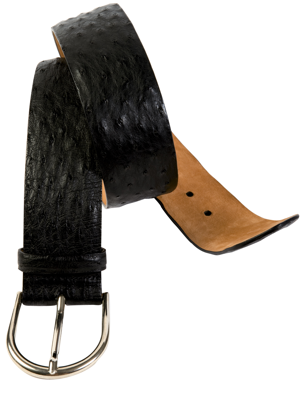 W. Kleinberg Ostrich belt with a nickel buckle, $365 at Rapport