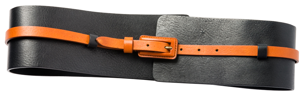 Lafayette 148 &quot;Wide Obi Belt&quot; is a handmade leather belt with removable skinny belt, $148 at Gwynn&#039;s of Mount Pleasant