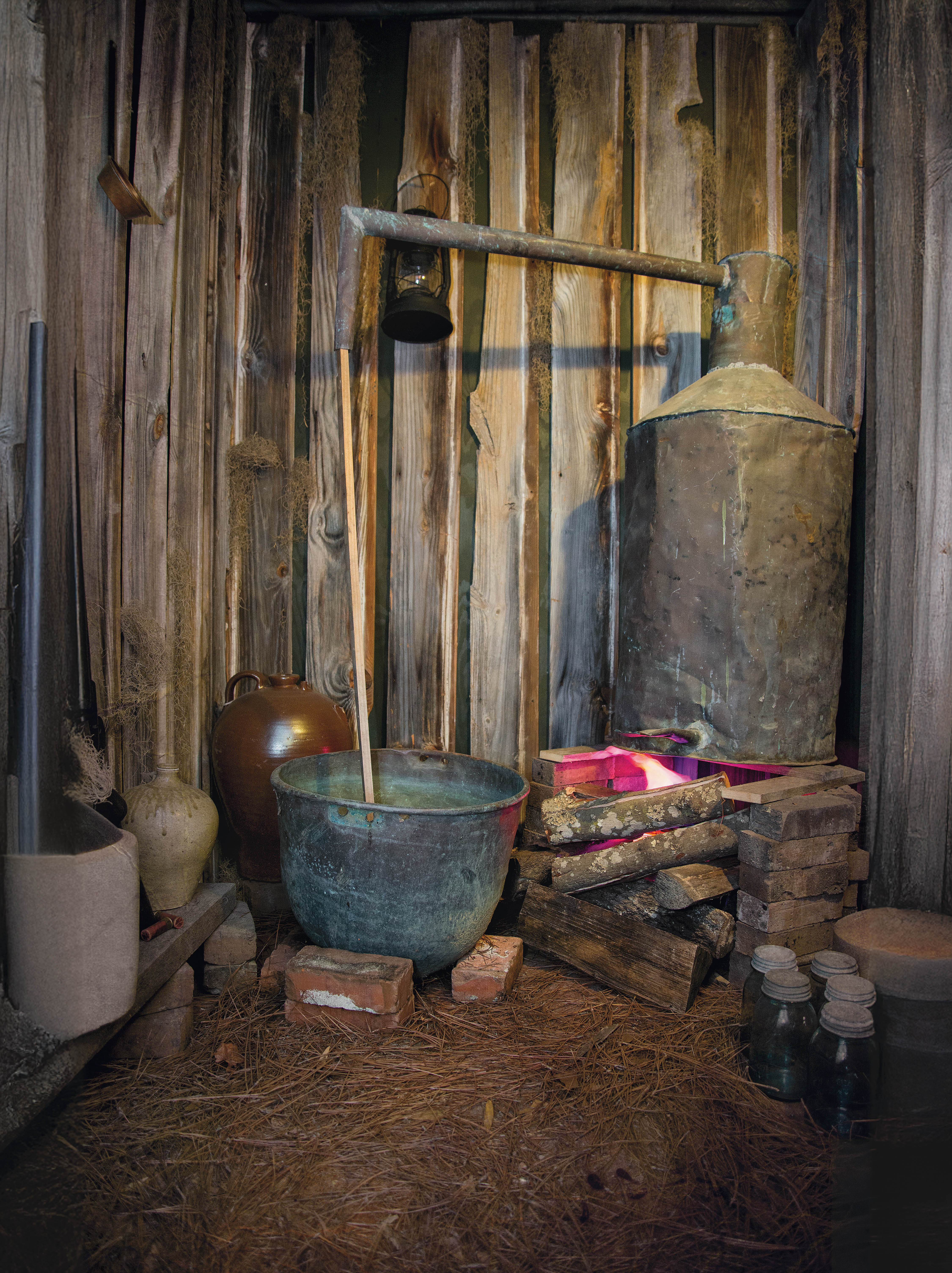 A vignette of a former working still on display at the Berkeley County Museum &amp; Heritage Center in Moncks Corner