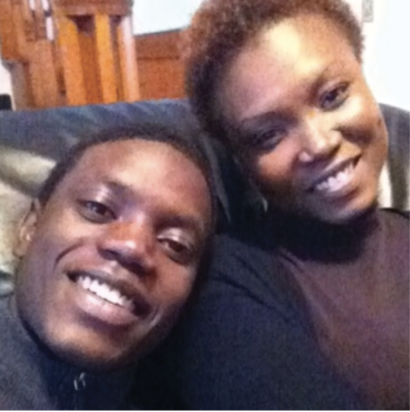 At home with his mom in November 2013.