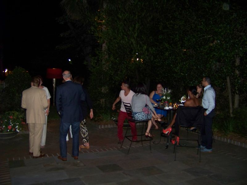 Members of Cedar Lake Contemporary Ballet relax post performance at The College of Charleston&#039;s President&#039;s house