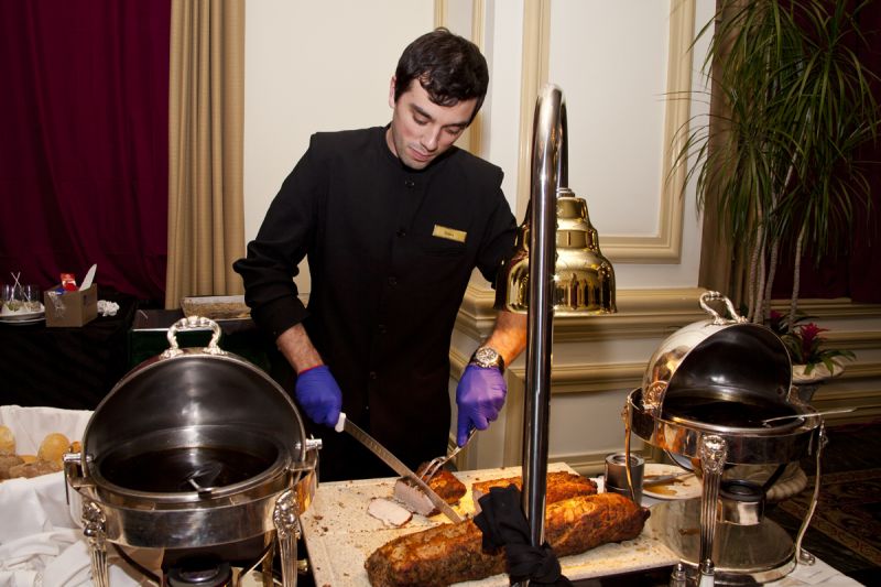 Nolan Garner served up roasted pork tenderloin.