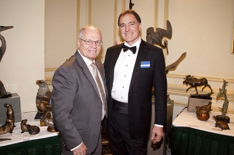 Publisher of Sporting Classics Magazine Chuck Wechsler and artist David Turner