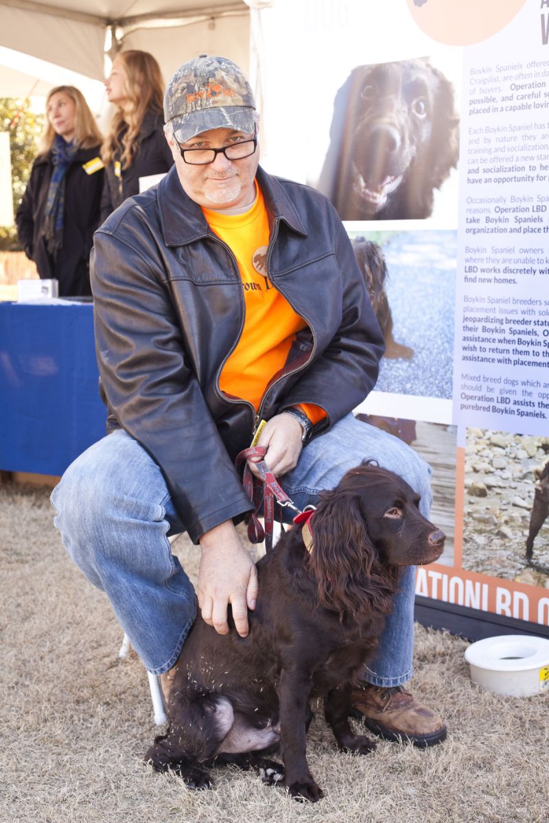 Joe Bell and his Boykin Spaniel, Kona