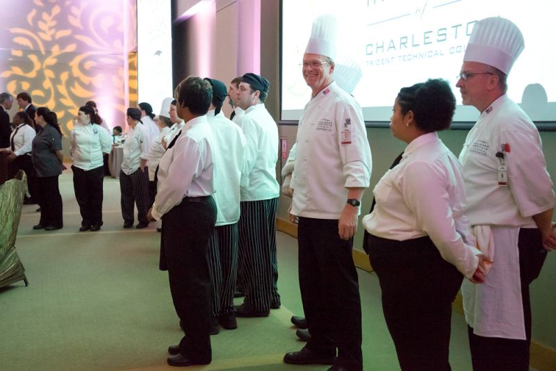 Culinary Institute of Charleston students were applauded after dinner for their hard work.