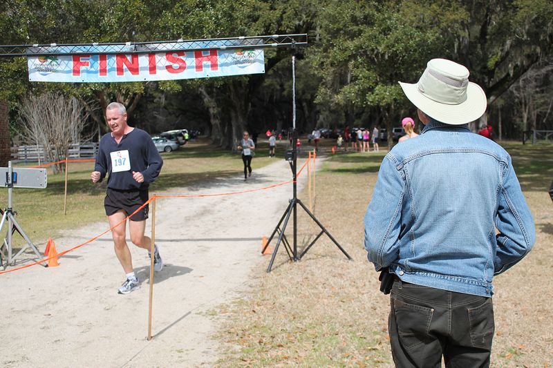 Spectators cheered on the finishers