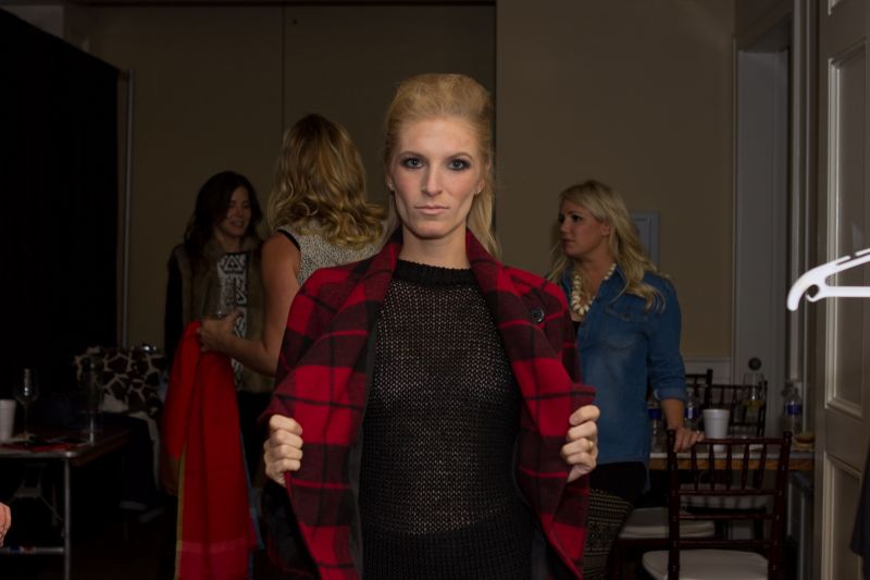 Model Morgan Westbrook worked a fall look.