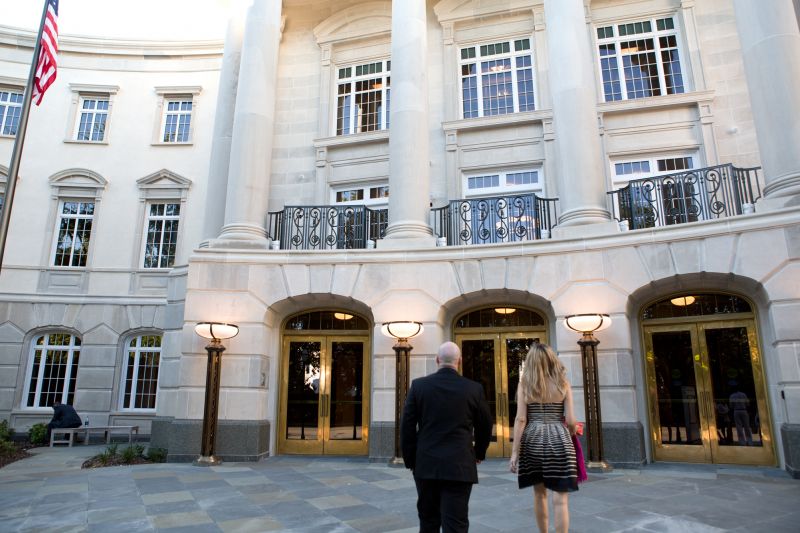 Guests enter the Gaillard Center.