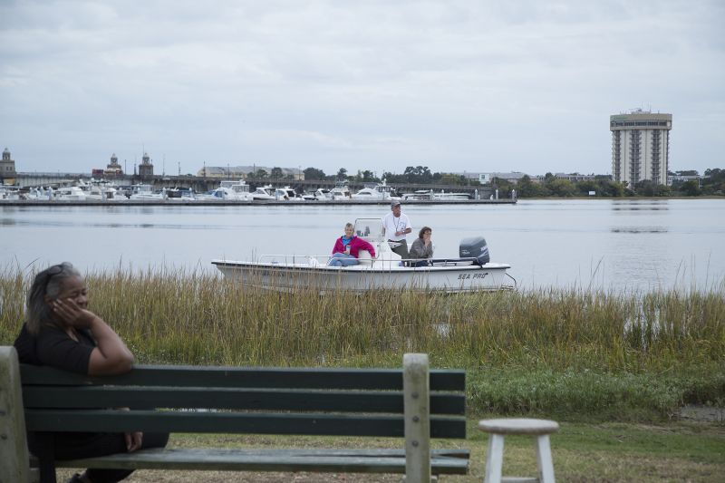 Event-goers were able to take a quick boat ride on the Ashley River.