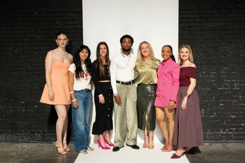 The Emerging Designer finalists with Charleston magazine editor in chief Darcy Shankland (third from right).