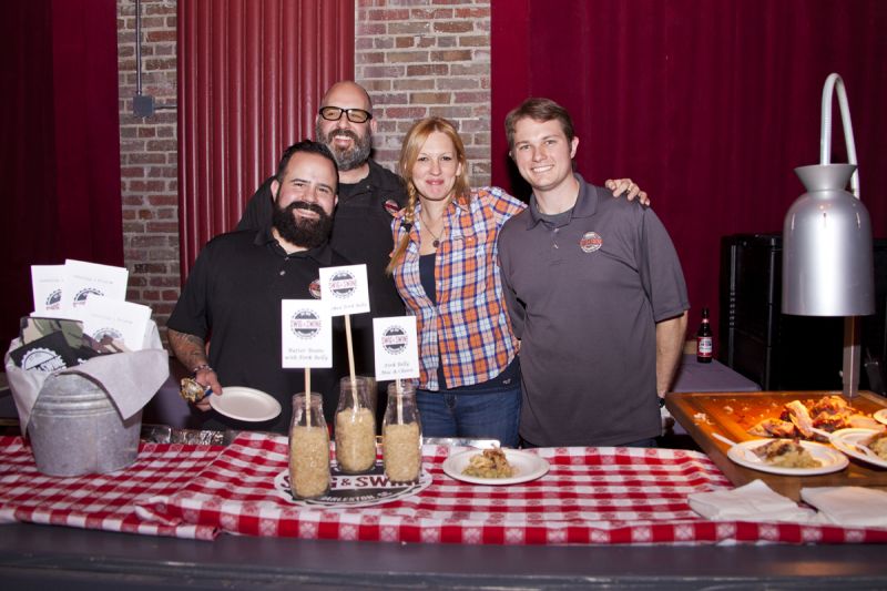 Anthony DiBernardo, Jonathan Kish, Trista Hoffman, and Devin Rizzo manned the Swig and Swine table.