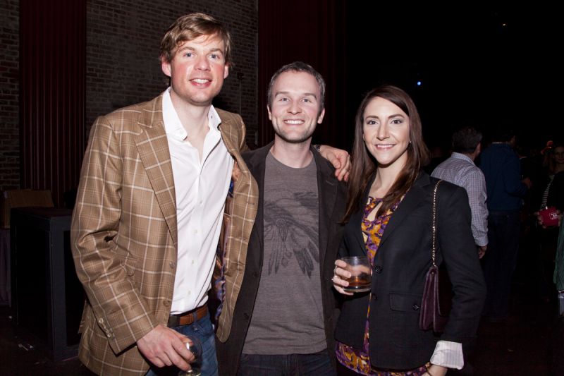 Club member Garrett Bean with Allen Peudarvis and Lauren Powell