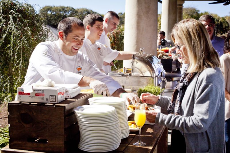 Chef Jonathan Banta of Atlantic Room served guests.