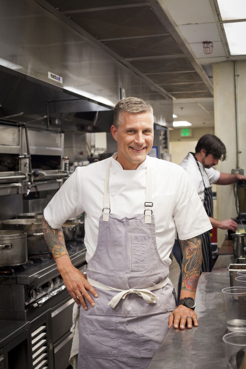 Chef Scott Crawford of Standard Foods and Nash Tavern in Raleigh prepared the third course.