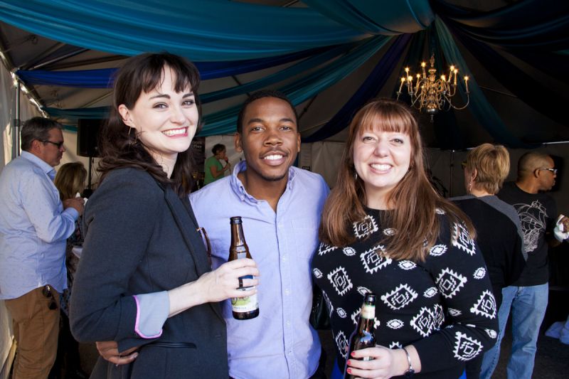 Musicians Laura Ball and Brandon Brooks with Lily Hunt