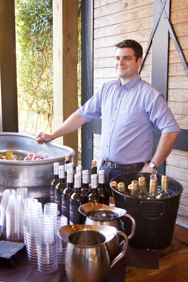 Ricky Dunn manning the bar