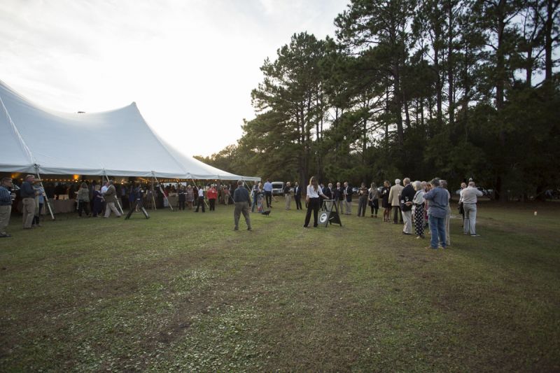 Guests mingle on the beautiful Wingswood grounds.