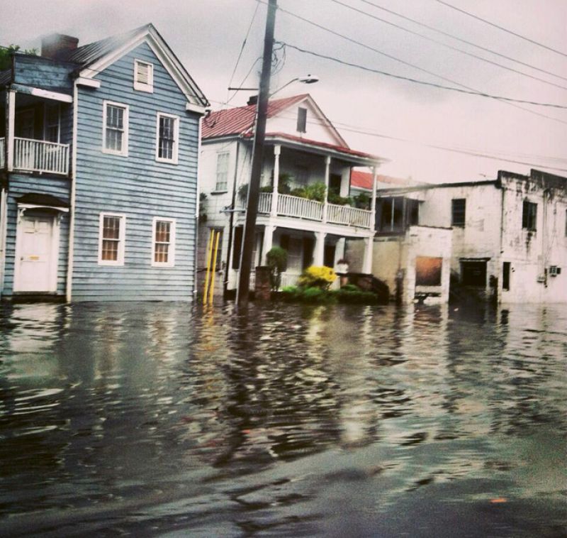 The aptly named Water and President streets often flood with storm water and king tides.