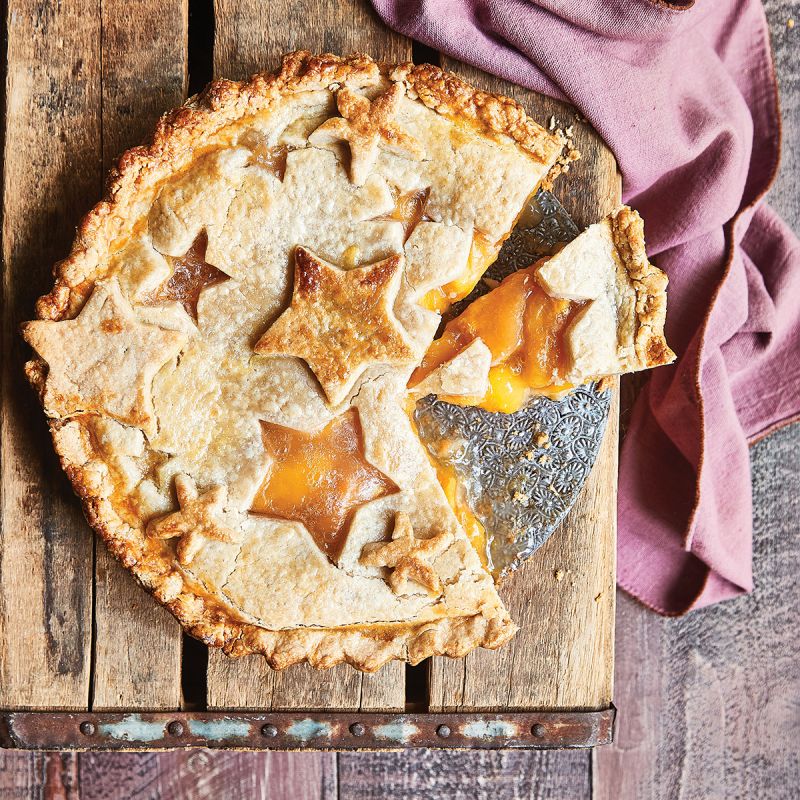 Double Crust Peach Tart.