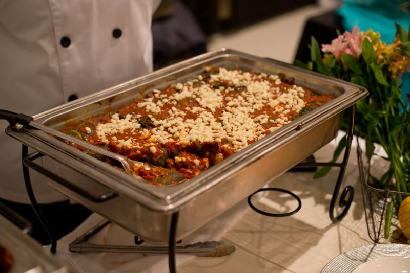 Buckshots offered up collard greens stuffed with sausage and rice, topped with tomato sauce and feta cheese.