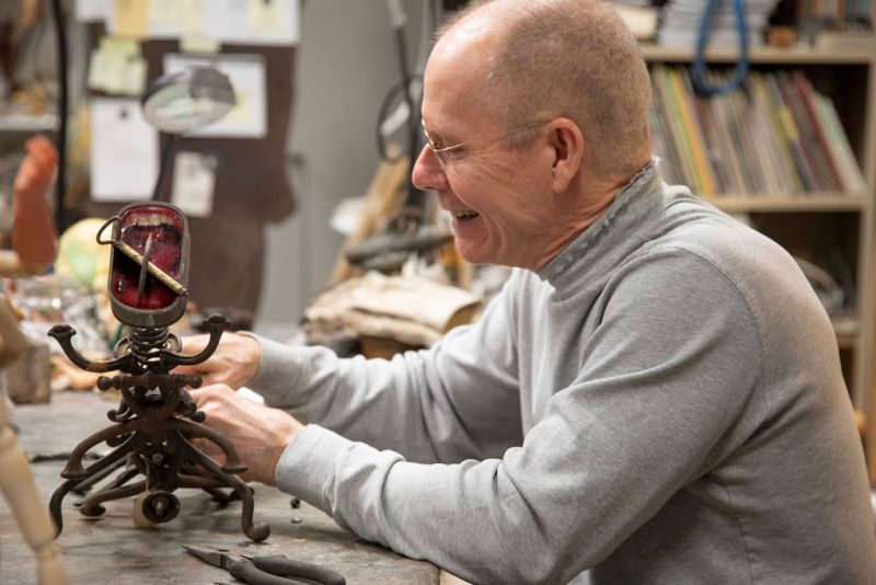 In his College of Charleston-based studio, Parker produces about a dozen sculptures each year.