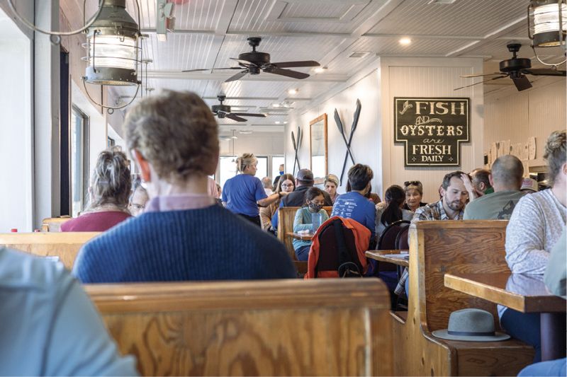 A full house at Marina Variety Store.