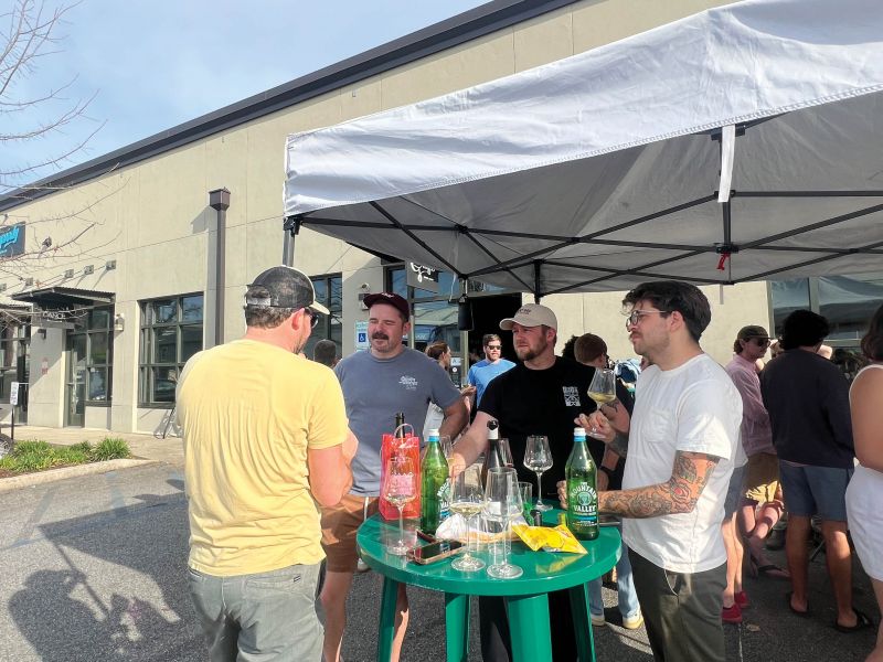 Sunday Sips: “A bottle of Collier Saumur Blanc in the Graft parking lot on Good Neighbor Sunday”