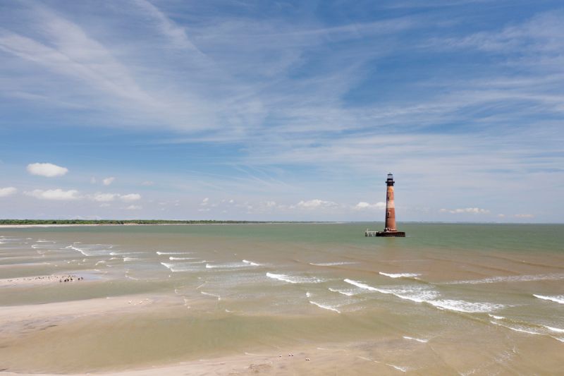 Over the centuries, Mother Nature has exacted her toll on Morris Island, as numerous storms and the relentless action of the tides have eroded the slip of land. (photograph by Jon Puckett)