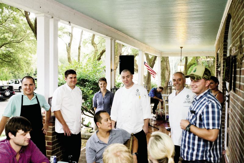 At the end of the meal, chefs received feedback from attendees on the dishes prepared.