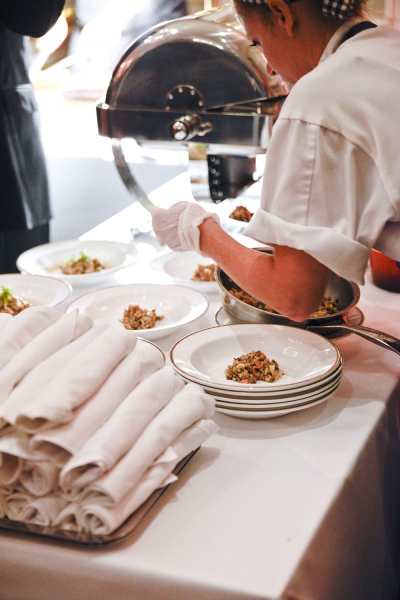 Staff prepared the food platters to perfection.