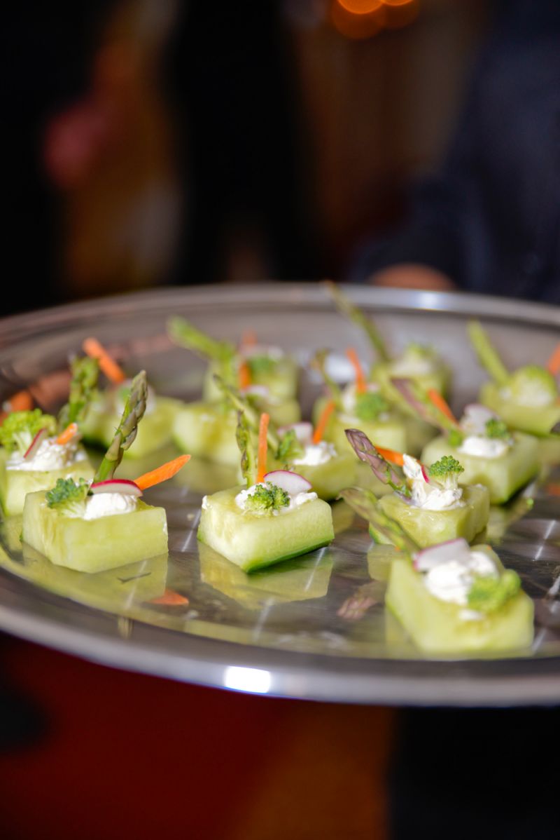 Cru Catering provided hors d&#039;oeuvres before the performance.