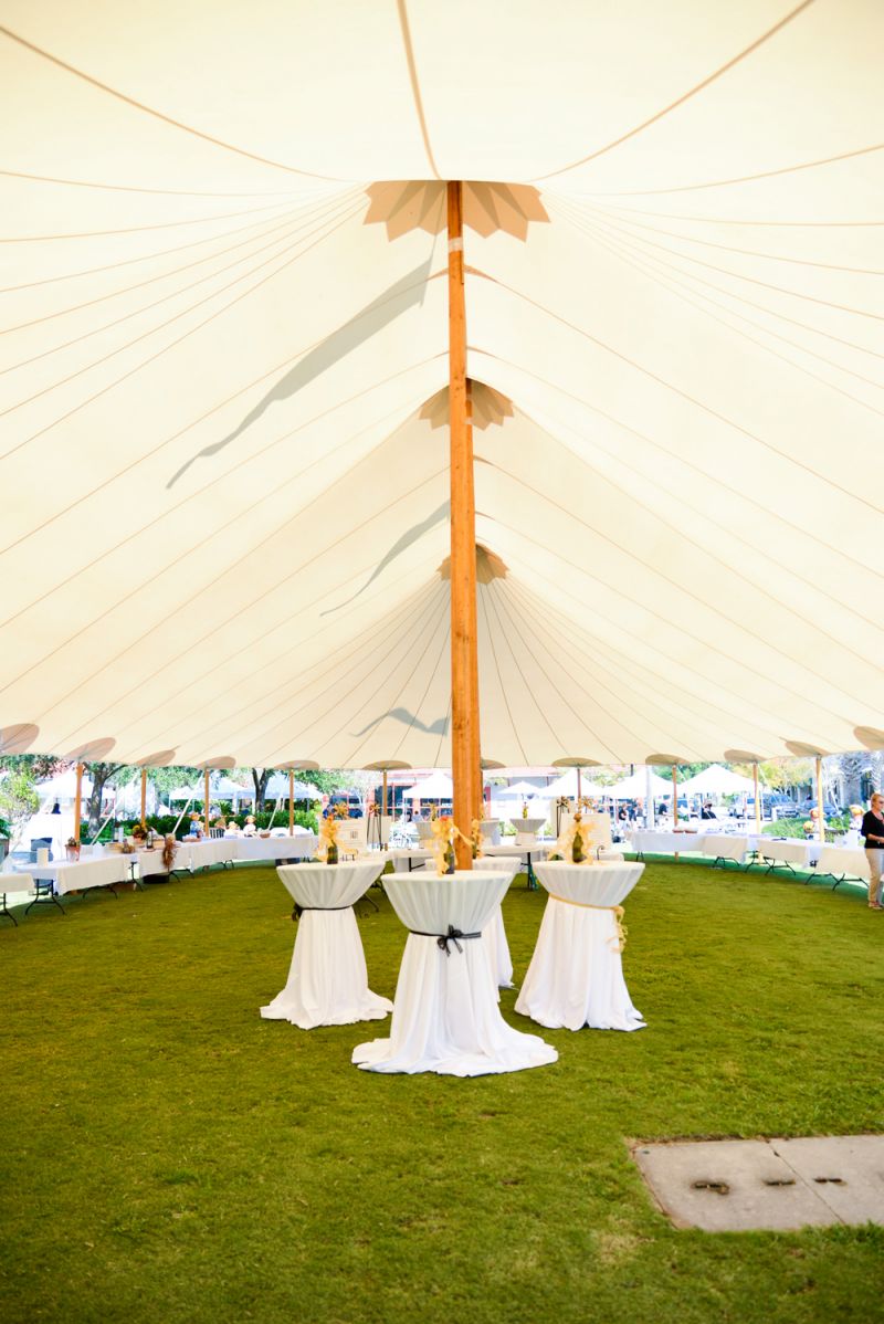 Inside the tent before the event commenced