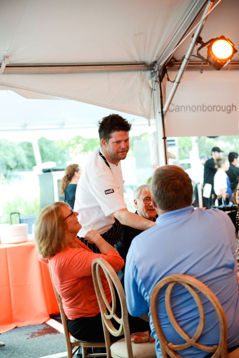 Chef John Ondo of Lana Restaurant and Bar mingled with an appreciative crowd