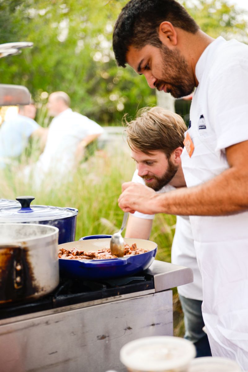 Chef Michael Perez of Indaco worked his culinary magic with a delicious braised duck leg, duck jus, and polenta