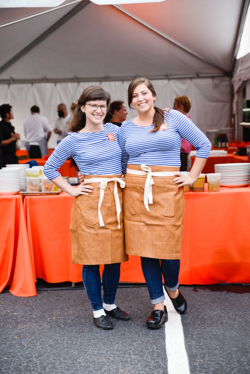 Grace Barnes and Tess Atwood manned the workstation for Chez Nous