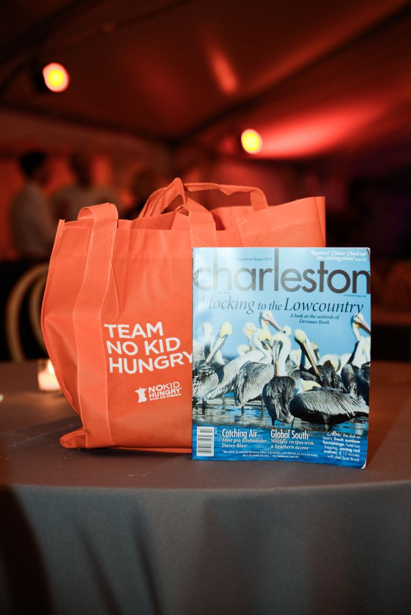 Gift bags included lots of treats and the latest issue of Charleston Magazine