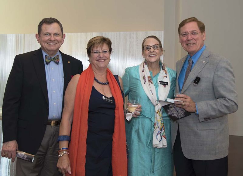 Sam Stafford, Rosalind Minkhorst, Nancy Stafford and Glenn McConnell, President of the College of Charleston