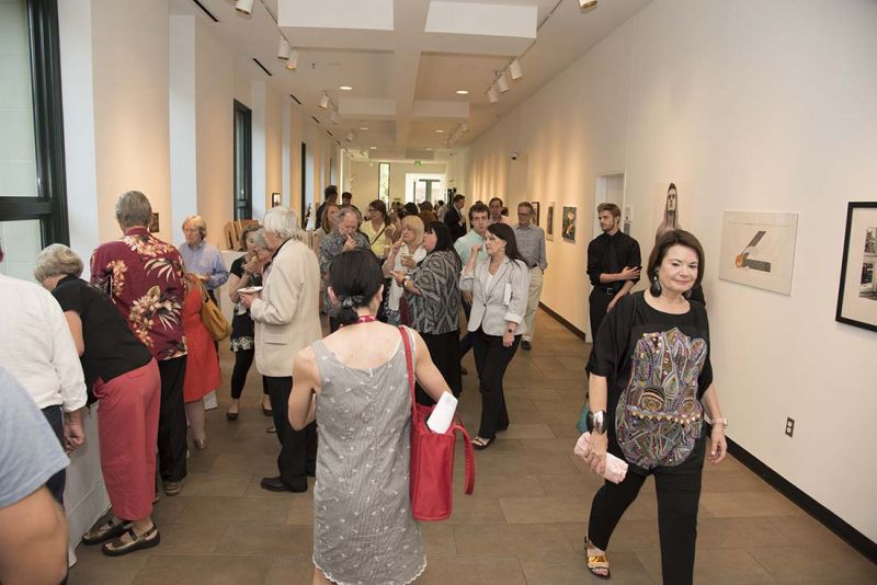 Guests flooded the gallery.