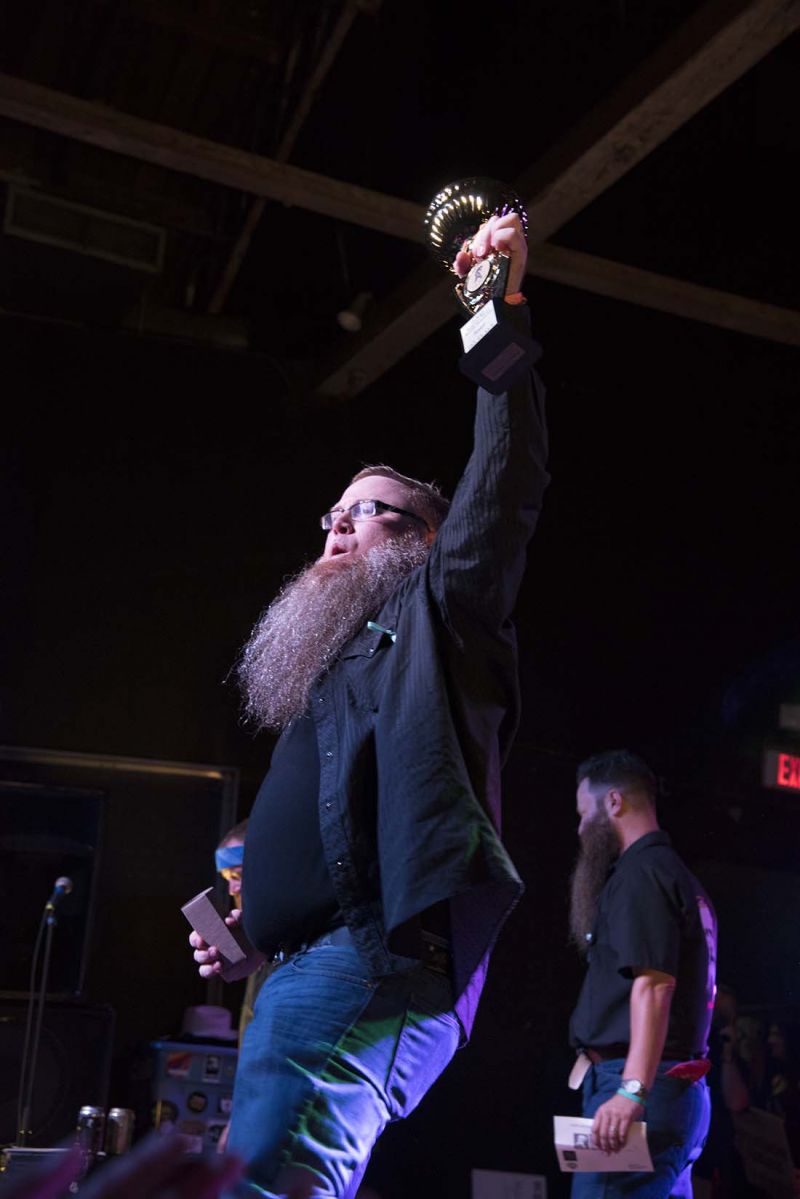 Eric Walsh took first place in the category of Donegal, a style of chin curtain beard.