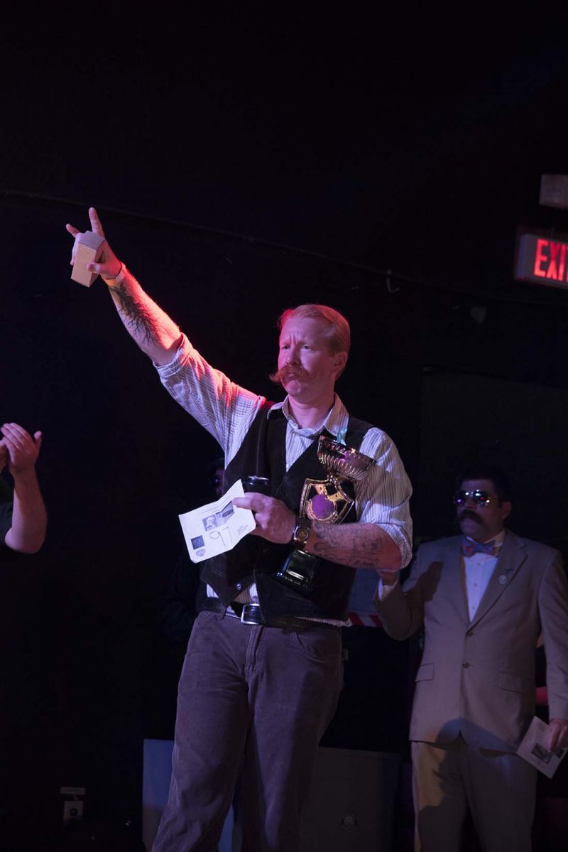 Maxx Gerard won first place in Natural Moustache.