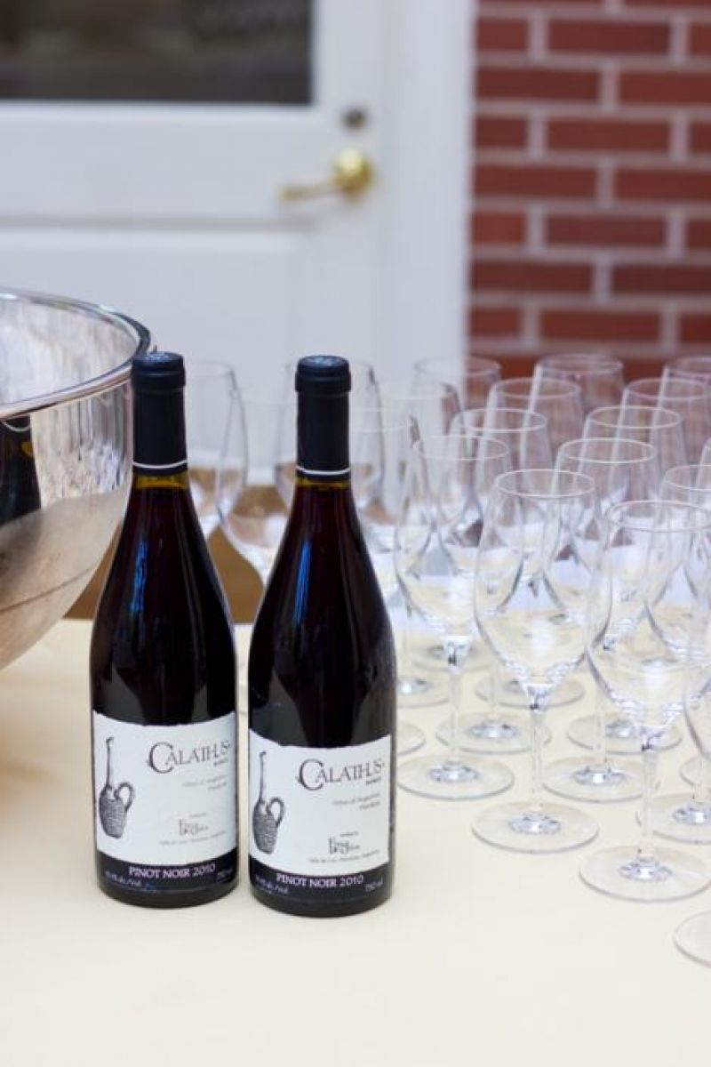 Wine display in the Winter Dining Room