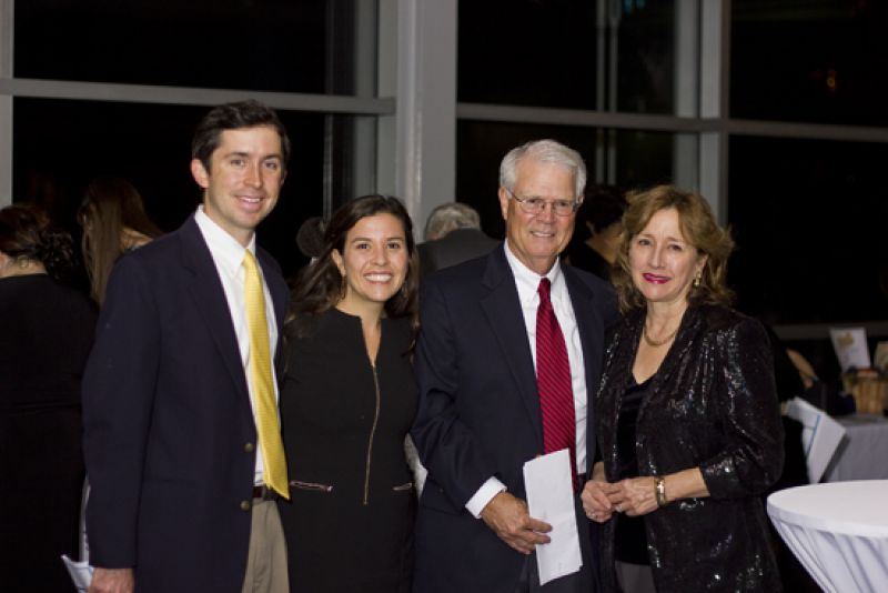 Mac Hodgson, Kathleen Stelling, Jim Stelling, and Kathy Stelling. Jim Stelling is a mentor and Going Places Gala honoree.