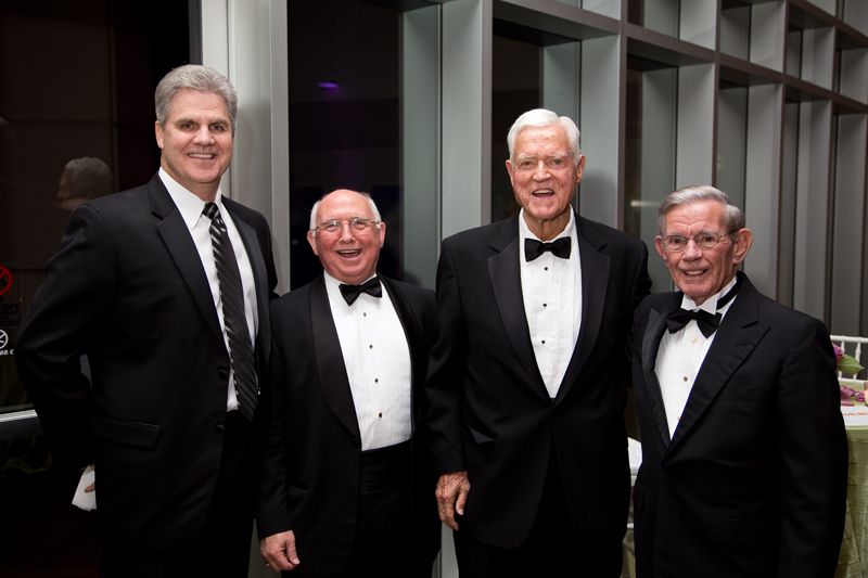 Jack Jones, Sen. Paul Campbell, Sen. Ernest F. Hollings, and Sen. Hugh Leatherman