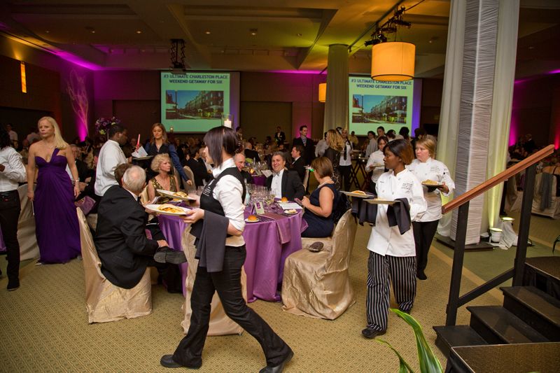 After making the meal, students serve guests each course.