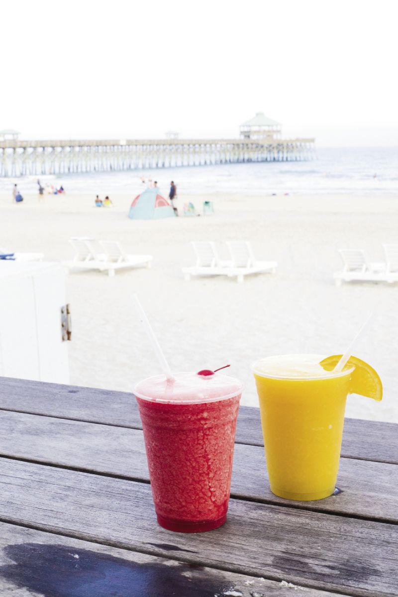 BLU’s Beach Bar at Tides Folly Beach 1 Center St.  Daily: 11 a.m.-11 p.m. Happy Hour: Monday-Thursday, 4-7 p.m. (843) 588-6464 tidesfollybeach.com Photo by Mac Kilduff