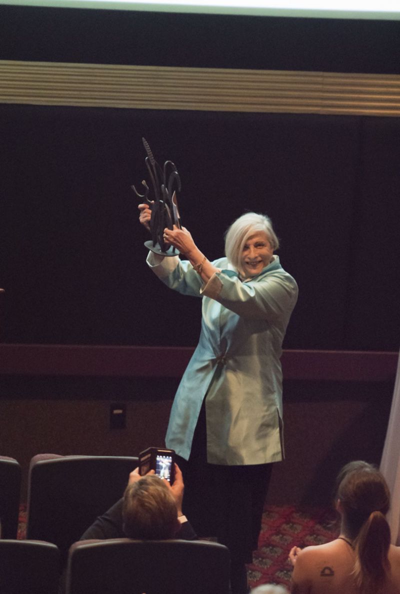 Nathalie Dupree accepting her award as “The Legend”